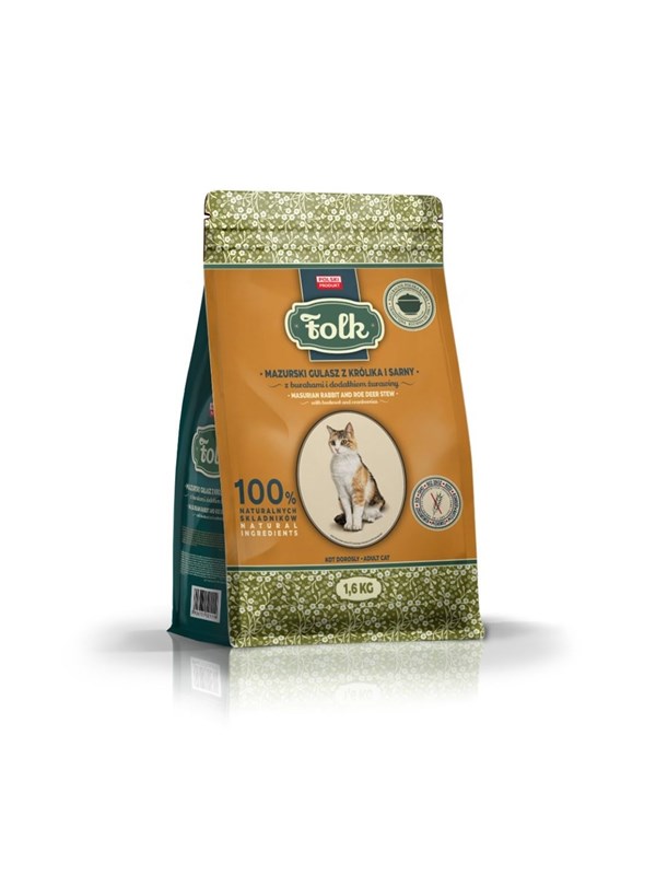 Folk Eintopf nach masurischer Art mit Kaninchen und Reh Rote Bete und Cranberries - Trockenfutter fr Katzen - 16kg