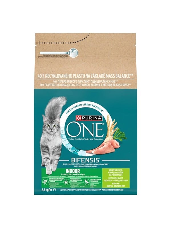 PURINA NESTLE One Bifensis Indoor Reich an Truthahn - Trockenfutter fr Katzen - 28kg