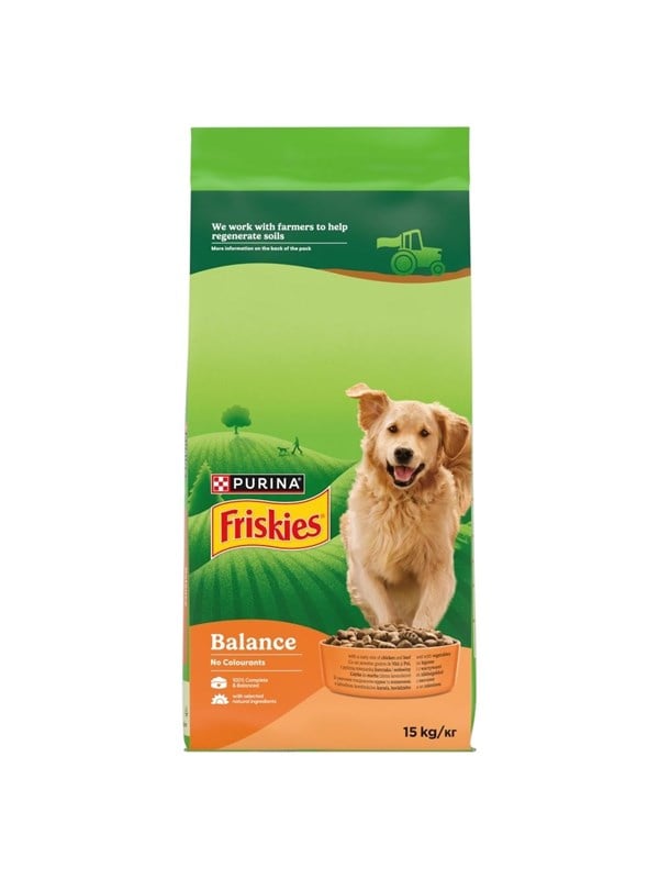 PURINA NESTLE Friskies Balance Huhn mit Rind und Gemse - Trockenfutter fr Hunde - 15kg