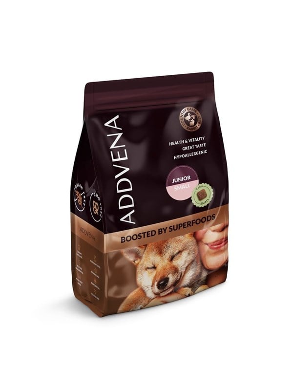 ADDVENA Boosted by superfoods Junior Small Beef - Trockenfutter fr Hunde - 25kg