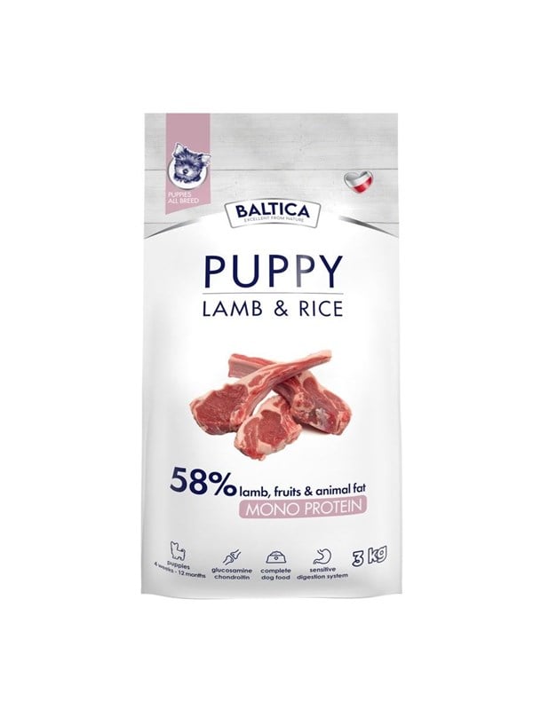 BALTICA Nutraceutic Puppy Lamm mit Reis Mono - Trockenfutter fr Hunde - 3kg