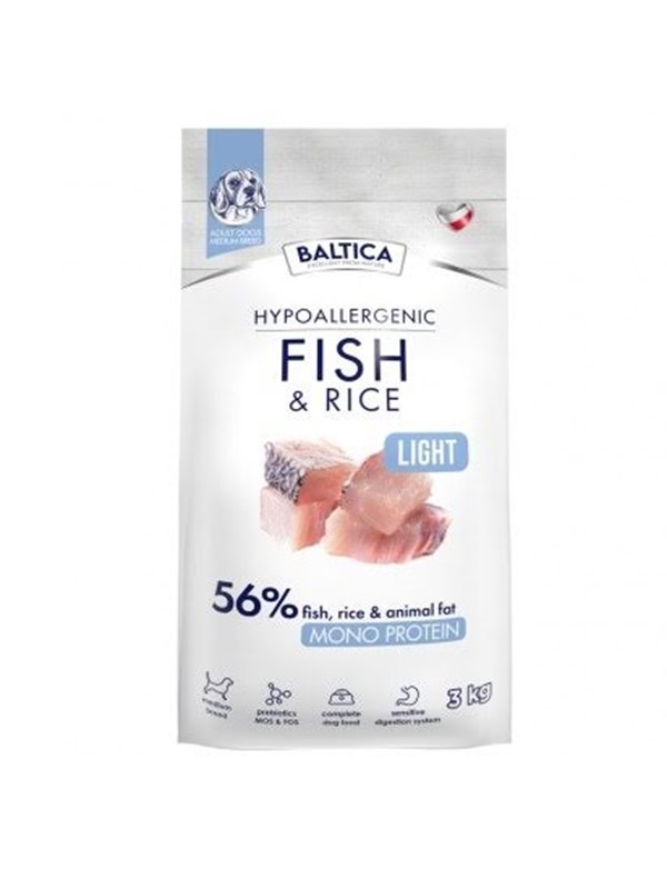 BALTICA Nutraceutic Hypoallergenic Light M Fisch mit Reis - Trockenfutter fr Hunde - 3kg
