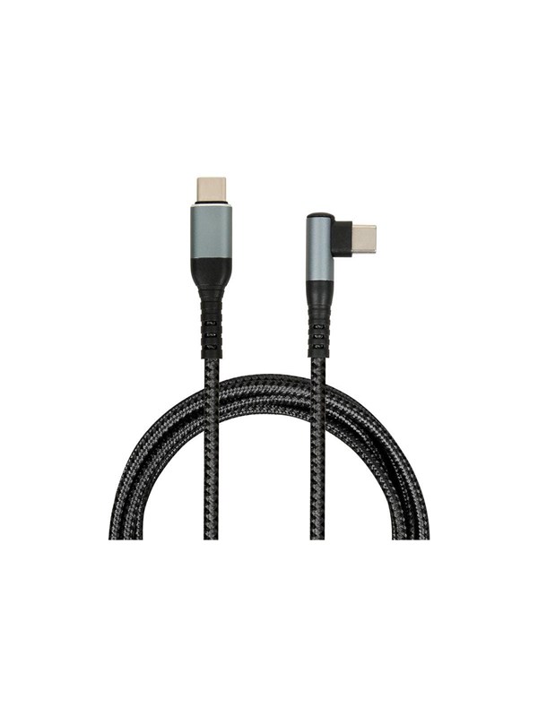 Kabel iBox IKUTC100 USB-C zu USB-C 2m Geflochten Schwarz Schnellladung