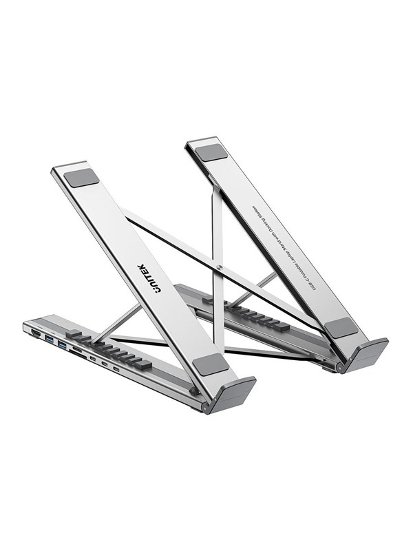 Unitek - notebook stand - foldable USB-C with docking station