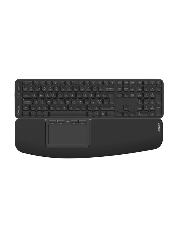 Contour Touch & Balance - Tastatur und Touchpad-Set - Nordic ISO - Schwarz