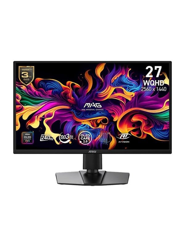 MSI MAG 272QP QD-OLED X24 Gaming Monitor 26,5 Zoll WQHD | QD-OLED Panel 2560x1440, 240 Hz, 0,03 ms, kompatibel mit VESA, HDMI, DisplayPort, USB-C, Adaptive-Sync - Bild 5