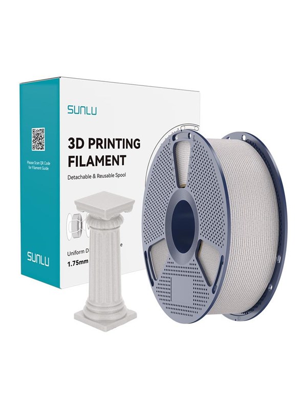 Filament PLA Sunlu PLA H-S Mar SSM Hellgrau 1,75 mm Marmor Hochgeschwindigkeit