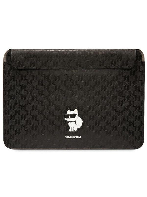 Karl Lagerfeld Saffiano Monogram Choupette case for a 16 laptop - black