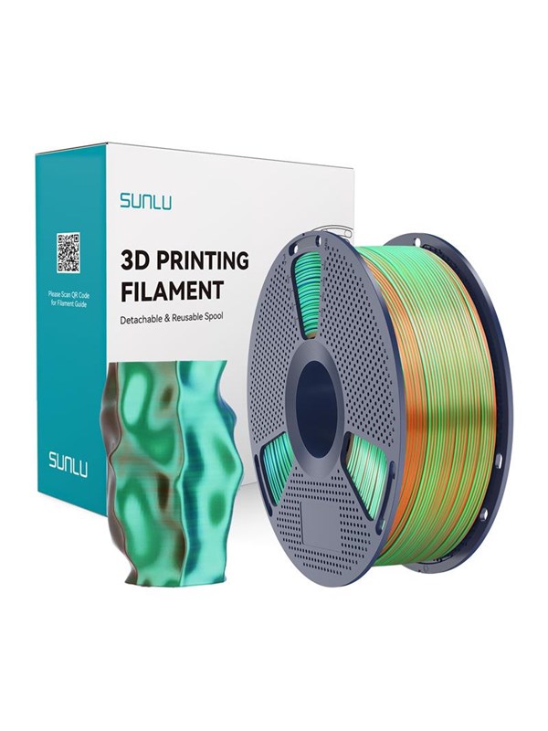Sunlu PLA Silk Tri-Color Filament orange blue