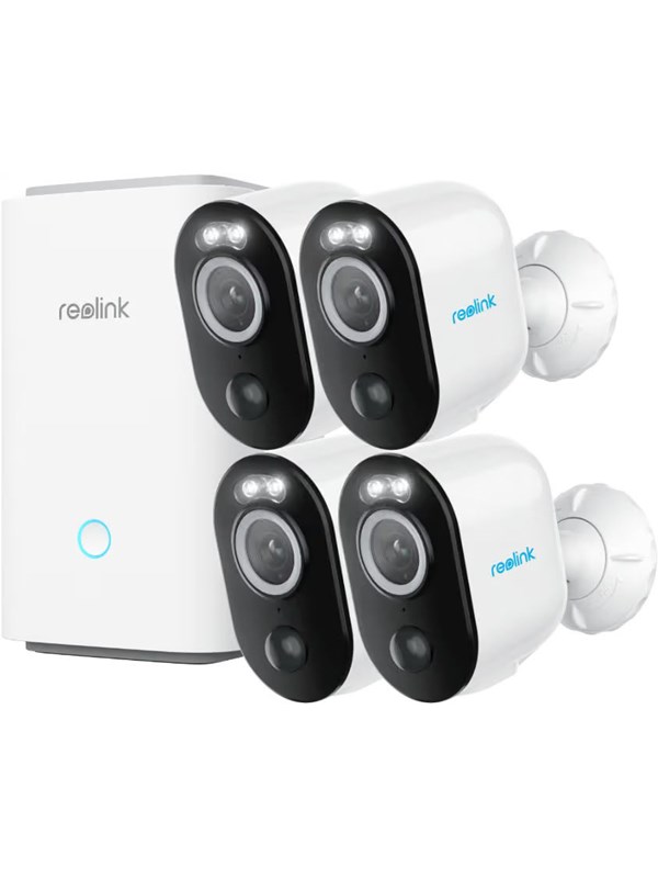 REOLINK Argus 3 Pro 2K+ kabellose Outdoor-Sicherheitskamera, 4er-Pack