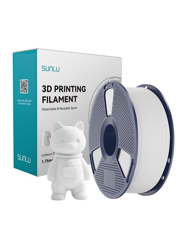 Filament PLA Matte Sunlu PLA M W Weiß 1,75 mm Hohe Präzision Matt