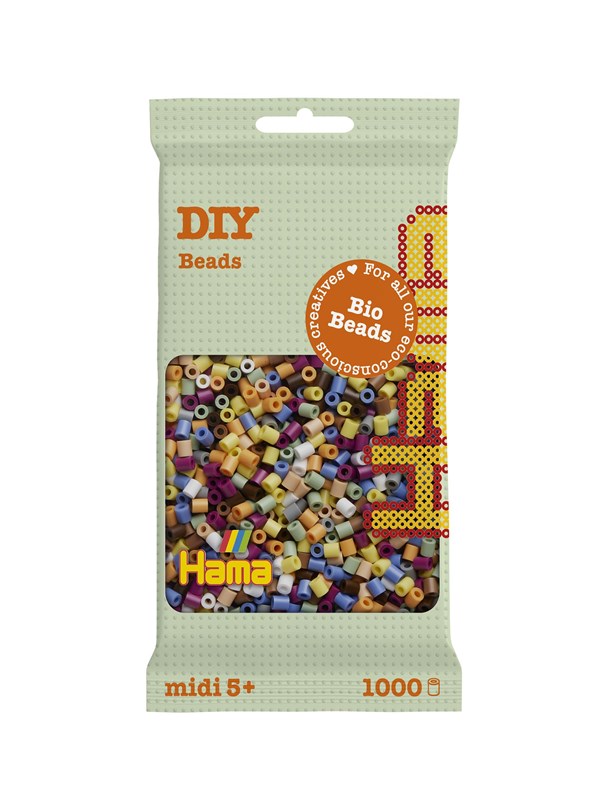 Hama Midi Bio Ironing Beads - Pastel Mix 197 1000 pcs