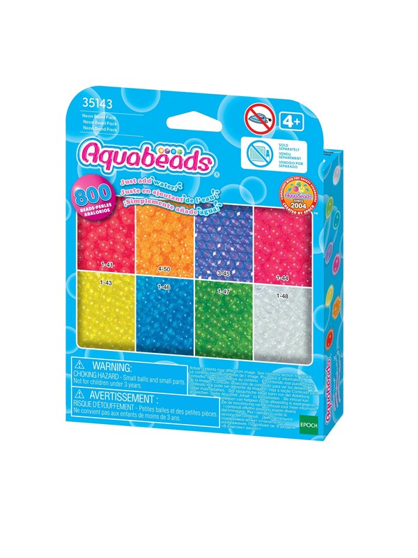 Aquabeads Neon Perlen Set Bastelkit 800 Teile mehrfarbig