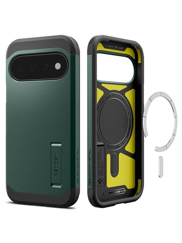 MagSafe-Hülle für Google Pixel 11, Spigen, Tough Armor, Grün ACS11854