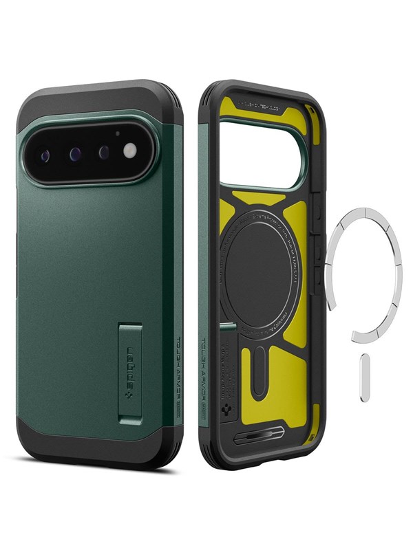 Spigen Tough Armor Backcover MagSafe für das Google Pixel 11 Pro - Abyss Green