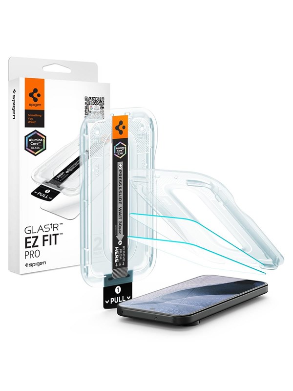 Spigen GlastR EZ FIT Pro Displayschutzfolie für Google Pixel 11 Pro / 11, gehärtetes Glas, Full Glue, 2er Set AGL11480