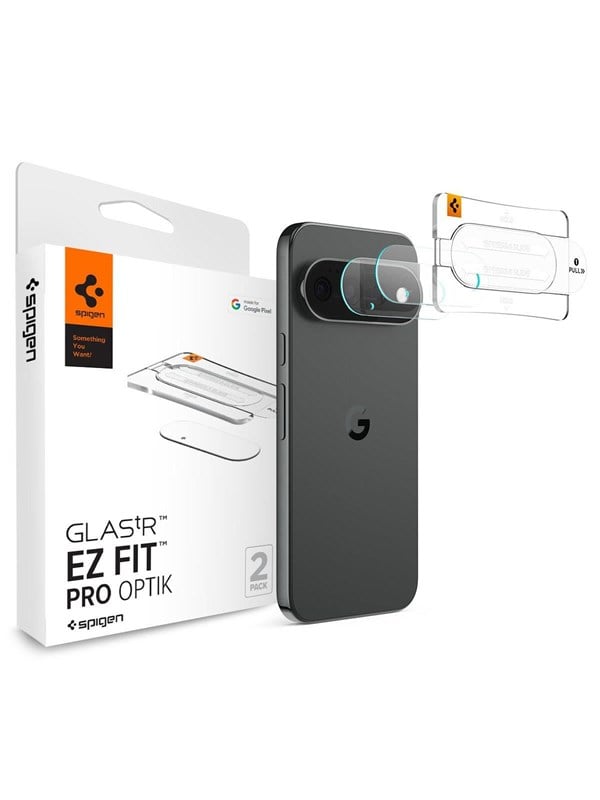 Schutzfolie für die Rückkamera Spigen GlastR EZ FIT Optik Pro für Google Pixel 11 Pro, gehärtetes Glas, 2er-Set, transparent AGL11484