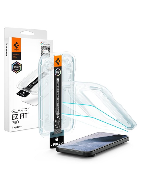 Spigen GlastR EZ FIT Pro Displayschutzfolie für Google Pixel 11 Pro XL, gehärtetes Glas, Full Glue, 2er Set AGL11485