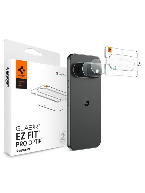 Schutzfolie für die Rückkamera Spigen GlastR EZ FIT Optik Pro für Google Pixel 11 Pro XL, gehärtetes Glas, 2er-Set, transparent AGL11489