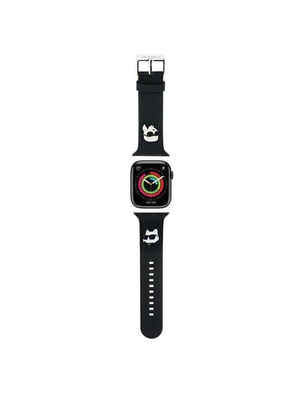 Karl Lagerfeld 3D Rubber Karl&Choupette Heads strap for Apple Watch 38/40/41mm - black