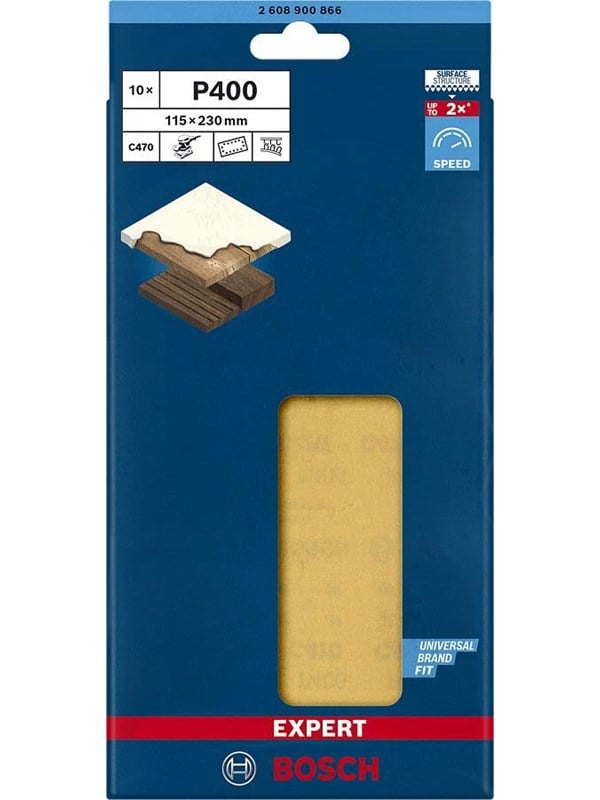 Bosch Accessories EXPERT C470 2608900866 Schwingschleifpapier gelocht Körnung (num) 400 (L x B) 230