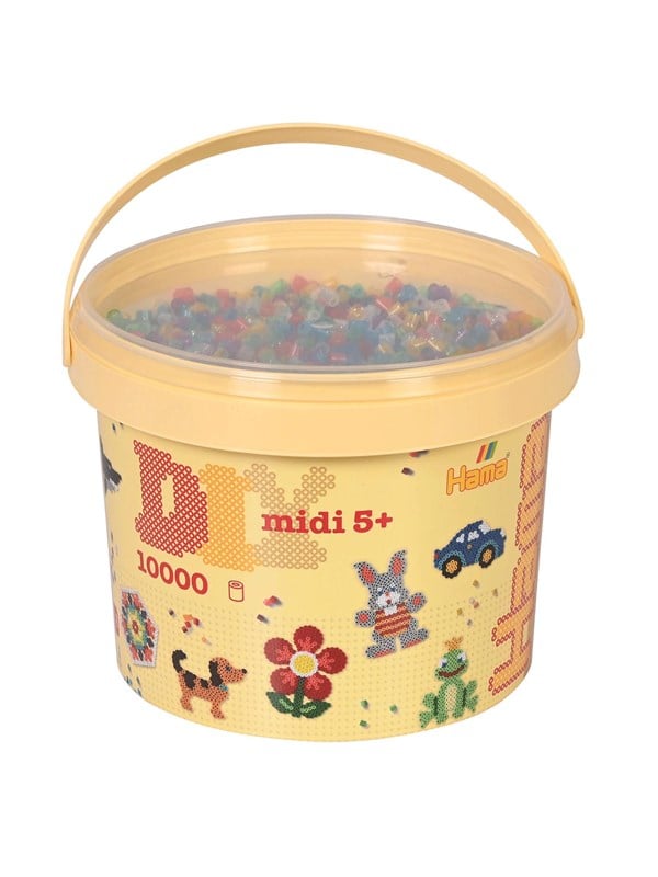 Hama Midi Transparent Ironing Beads in Bucket 10000 pcs