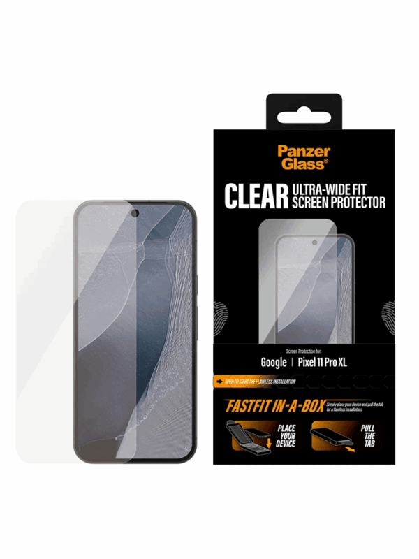 PanzerGlass Screen Protector Google Pixel 11 Pro XL  Ultra-Wide Fit w FASTFIT IN-A-BOX