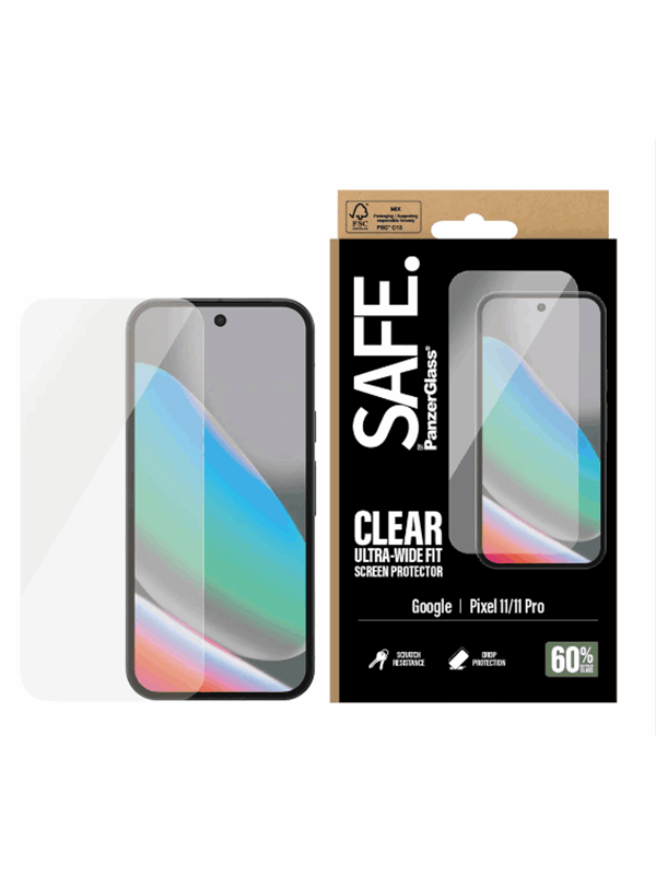 SAFE by PanzerGlass Screen Protector Google Pixel 11  11 Pro  Ultra-Wide Fit