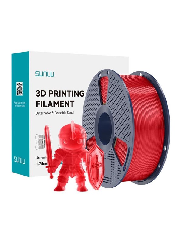 Filament PLA+ Sunlu PLA+ TR Transparent Rot 1,75 mm Hohe Haltbarkeit