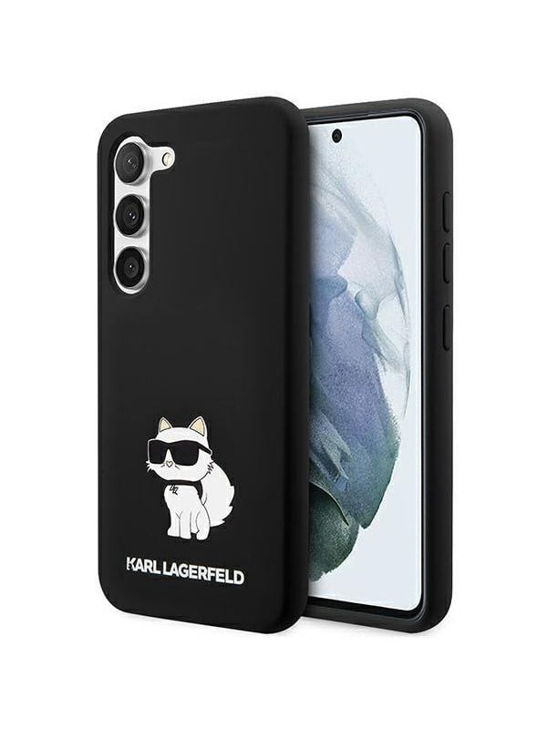 Hülle für Samsung Galaxy S24 S921, Karl Lagerfeld, Silicone Choupette NFT, Schwarz