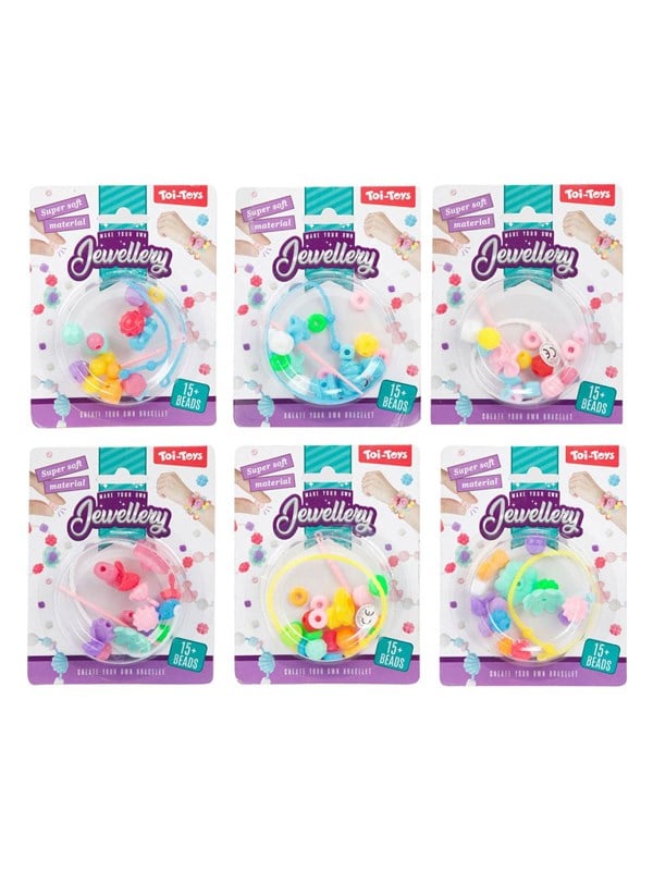 Toi-Toys How to Make a Bracelet with Soft Beads - 15 Beads