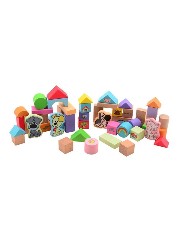 Johntoy Woezel  Pip - Wooden Blocks in a Barrel 50 pcs