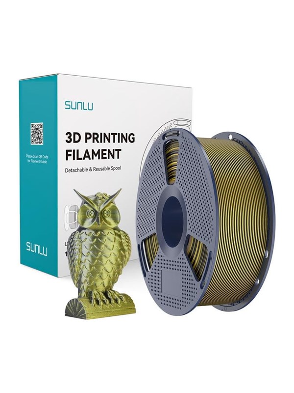 Filament PLA+ Silk Sunlu PLA+ Silk DC B Go Schwarz und Gold 1,75 mm