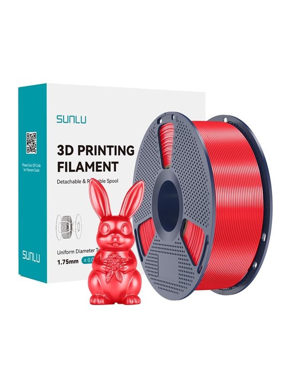 Filament PLA+ Silk Sunlu PLA+ Silk Rot 1,75 mm Glänzend Einfach Drucken