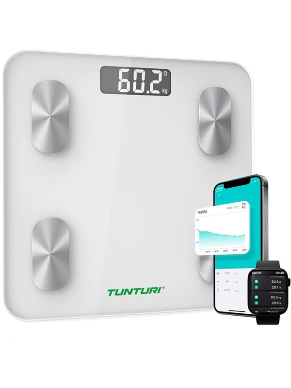 Tunturi Analysewaage SC30 Smart Badevægt - Hvid