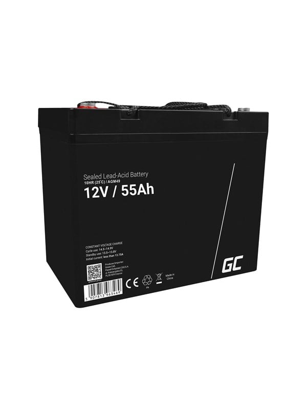Green Cell AGM49 - 12V 55Ah VRLA Battery | AGM | Maintenance-Free