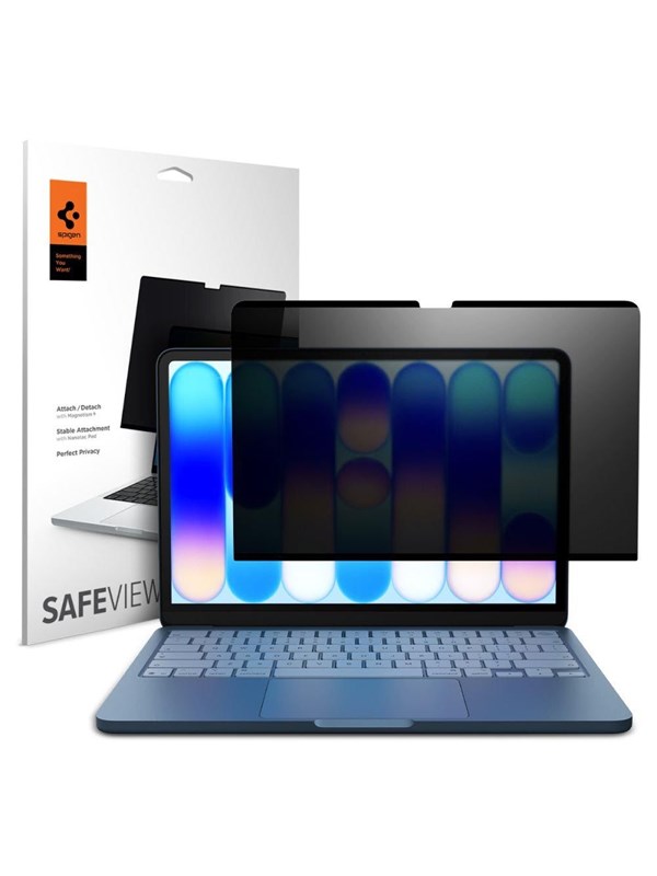Privacy-Schutzfolie Spigen Safe View Magnetic für Apple MacBook Neo 13 Zoll, Kunststoff AFL11670