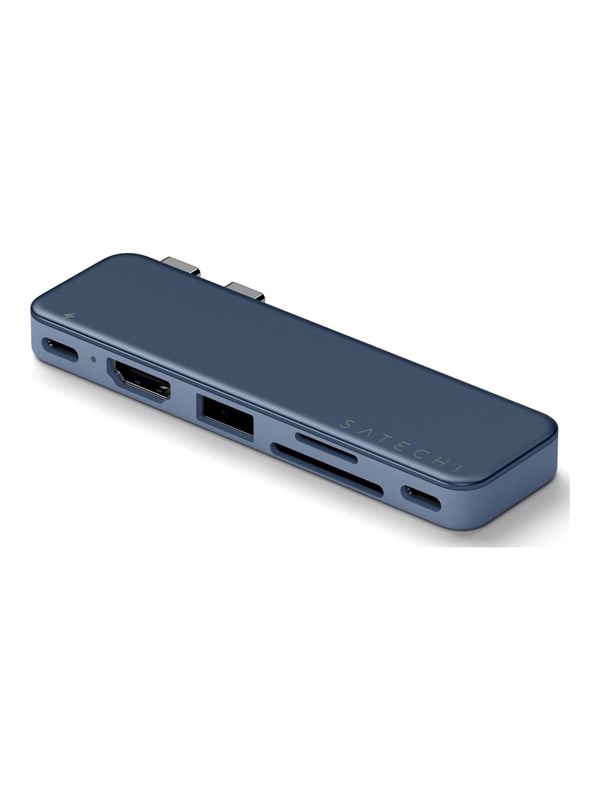 Hub Satechi 6 Ports USB-C 45 W Modell SA-ST-HUSNB mit HDMI 4K und SD-Leser
