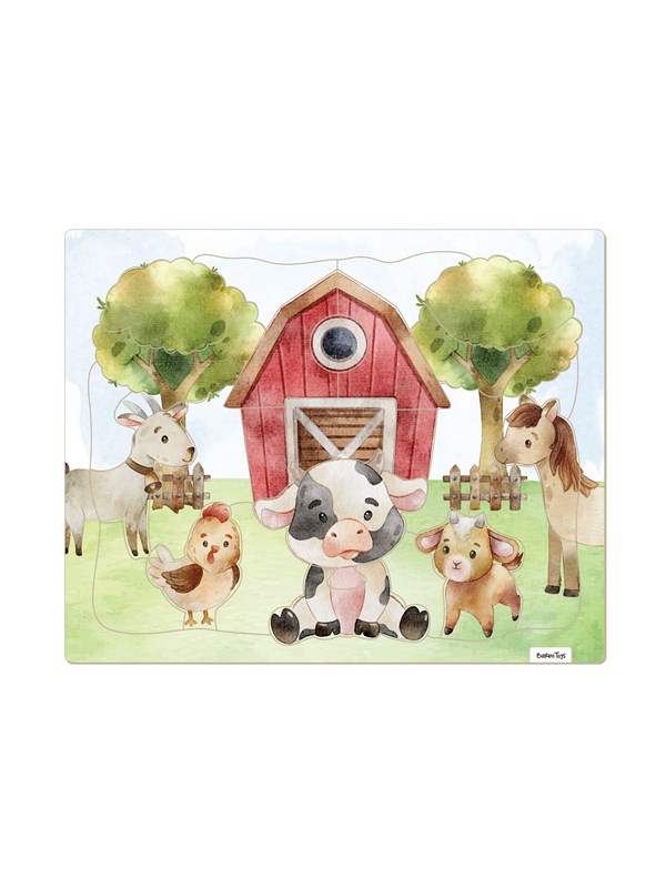 Barbo Classic Framed Cardboard Puzzle - Farm