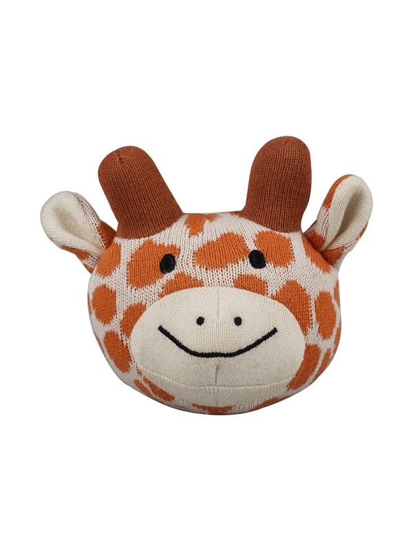Barbo Baby Knitted Ball w Bell - Giraffe