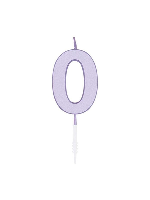 Globos Cake candle 45cm Pastel Lilac no 0