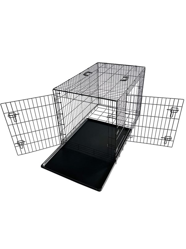 Nobby Faltbare Metall-Transportbox fürs Auto, XL, Schwarz