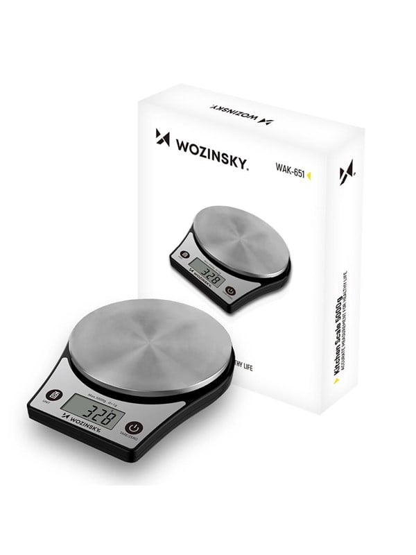 Wozinsky Kchenwaagen WAK-651 Kitchen Scale with LCD Display up to 5 kg - Black