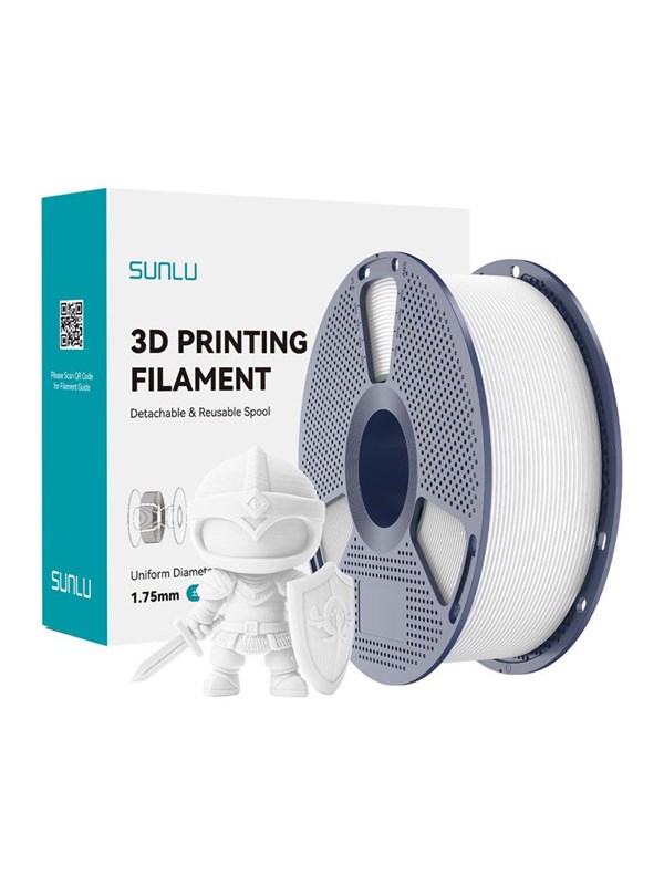 Filament PLA+ Sunlu PLA+ W Weiß 1,75 mm Hohe Haltbarkeit Präzision