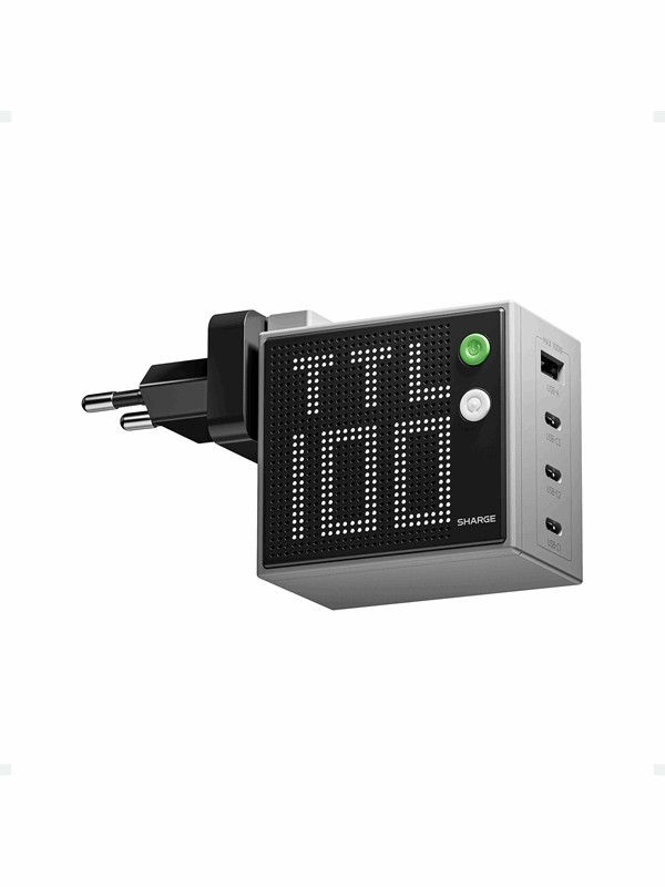 SHARGE Pixel 100W USB-C & USB-A Charger - Grey