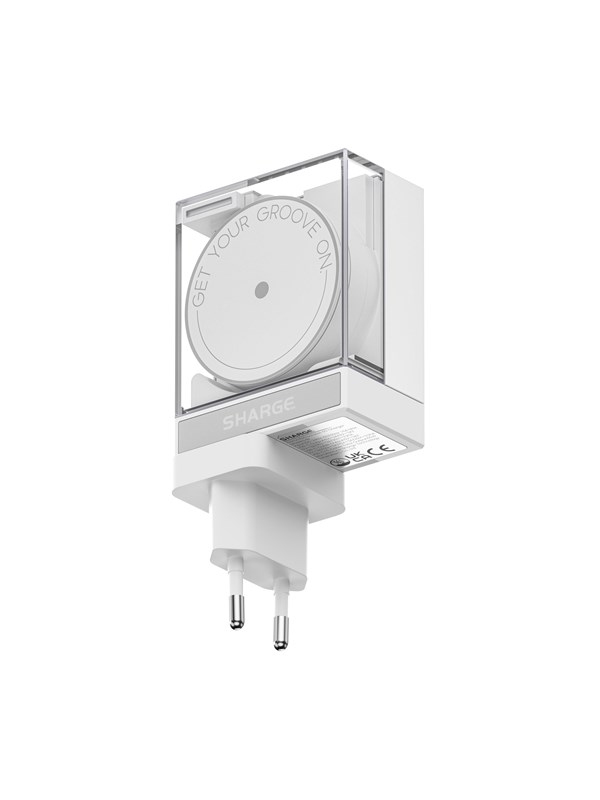 SHARGE Retractable 65W Charger - White