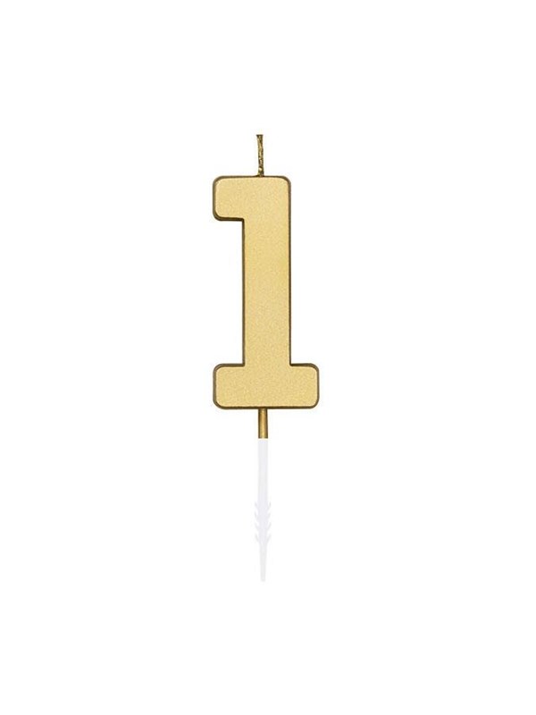 Globos Cake Candle 45cm Metallic Gold no 1