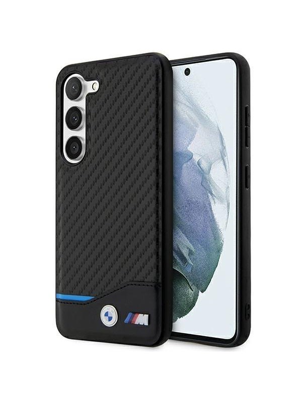 BMW Leather Carbon case for Samsung Galaxy S23 - black
