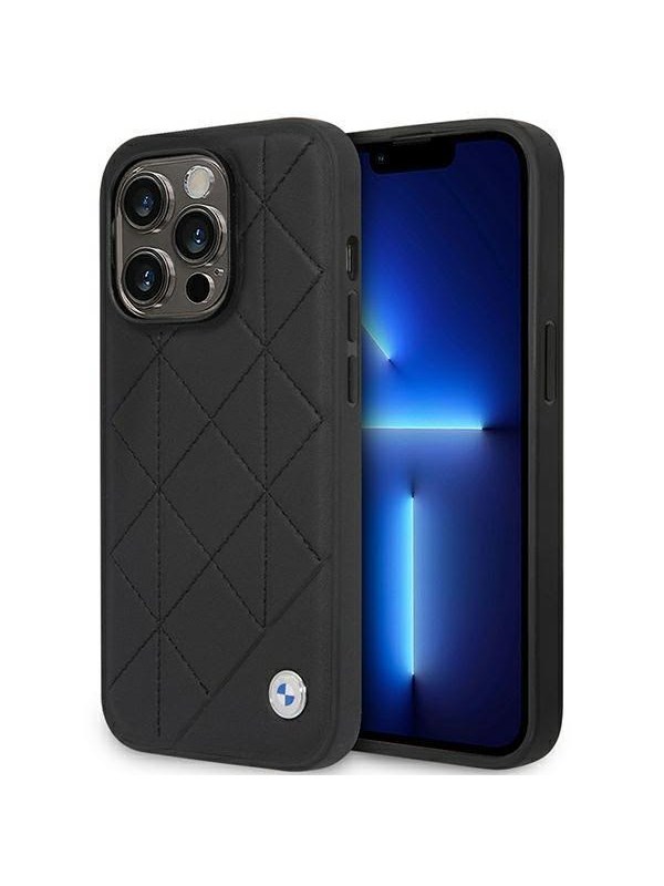 BMW BMHCP14L22RQDK iPhone 14 Pro 61 blackblack Leather Quilted
