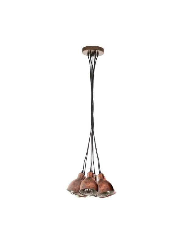 49494 Hängeleuchte priddy 1 kupferfarben-antik E27 max 7X40W - Eglo